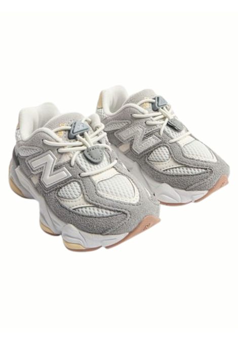 New Balance Kids 9060 sneakers in white and grey with side logo NEW BALANCE | 425094GRIGIO